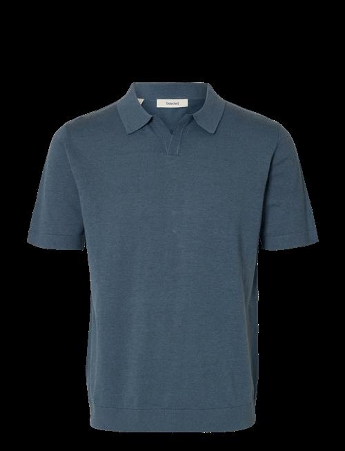 Selected | Slhmattis Ss Linen Blend Open Polo Noos | XXL