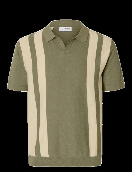 Selected | Slhmattis Ss Linen Blend Open Polo Noos | L