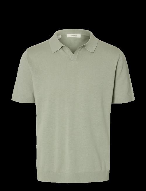 Selected | Slhmattis Ss Linen Blend Open Polo Noos | XXL