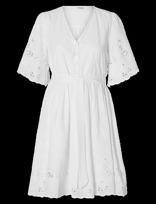 Selected | Slfdahlia Ss Short Broderi Dress Noos | 36