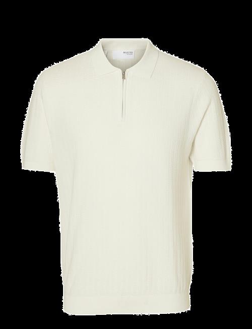 Selected | Slmcran Ss Knit Structure Zip Polo Noos | XXL