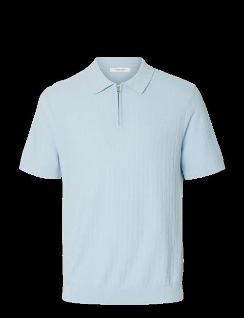 Selected | Slhcran Ss Knit Structure Half Zip Polo | L