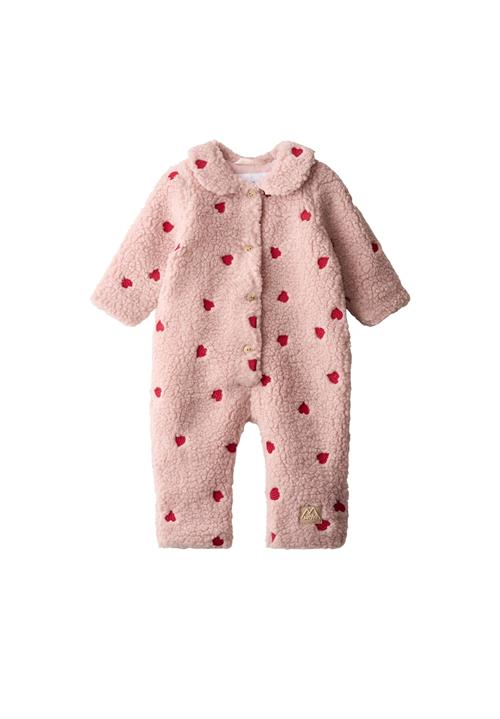 Molo Udella Fleece Suit Red Hearts Soft Red Hearts Soft 92 cm  Lyserød  92 cm  Piger