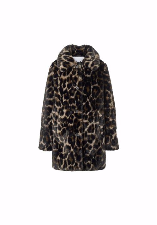 Molo Hera Jacket Brushed Leo Brushed Leo 128 cm  Sort  128 cm  Piger