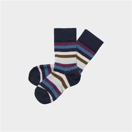 FUB 2-Pack Classic Striped Socks Dark Navy Multi Stripe Dark Navy Multi Stripe 25-28 EU  Marineblå  25-28 EU  Drenge, Piger