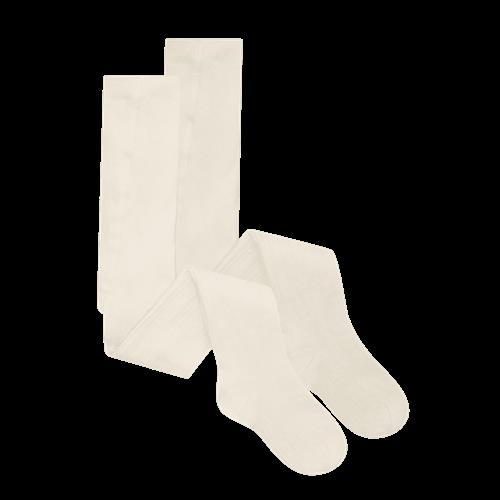 EnFant Stockings 2-pack Pearled Ivory Pearled Ivory-68/74 cm  Beige  68/74 cm