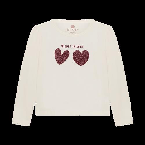 EnFant T-shirt LS Pearled Ivory Pearled Ivory-104 cm  Beige  104 cm
