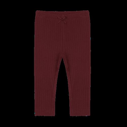 EnFant Leggings Pointelle Burgundy Burgundy-92 cm  Rød  92 cm