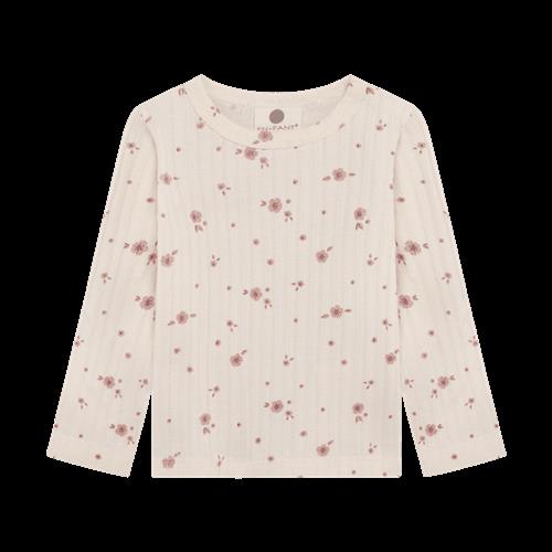 EnFant T-shirt LS Pearled Ivory Pearled Ivory-68 cm  Beige  68 cm