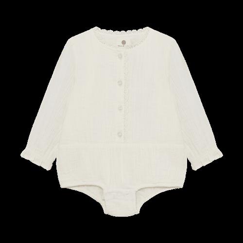 EnFant Romper Woven Pearled Ivory Pearled Ivory-68 cm  Beige  68 cm