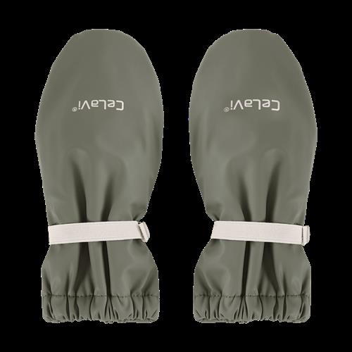 Celavi Padded PU-mittens w.fleece Mulled Basil Mulled Basil-4-6 Y  Grøn  4-6 år