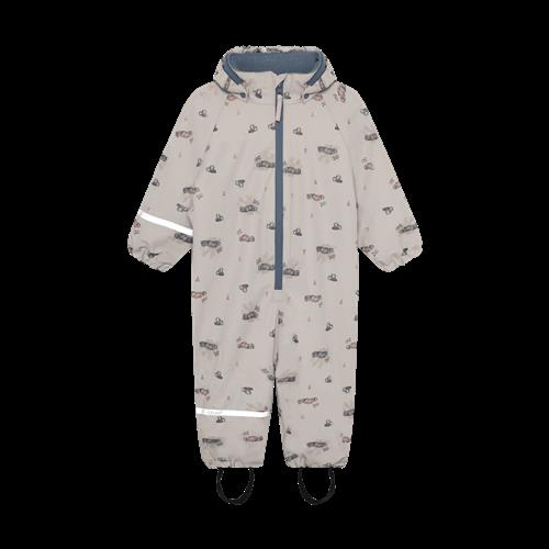Celavi Rainwear Suit - AOP, w. fleece Nacreaous Clouds Nacreaous Clouds-70 cm  Brun  70 cm