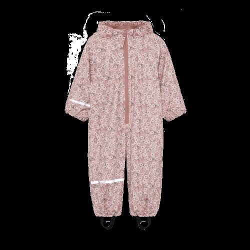 Celavi Rainwear Suit - AOP, w. fleece Shadow Gray Shadow Gray-100 cm  Beige  100 cm