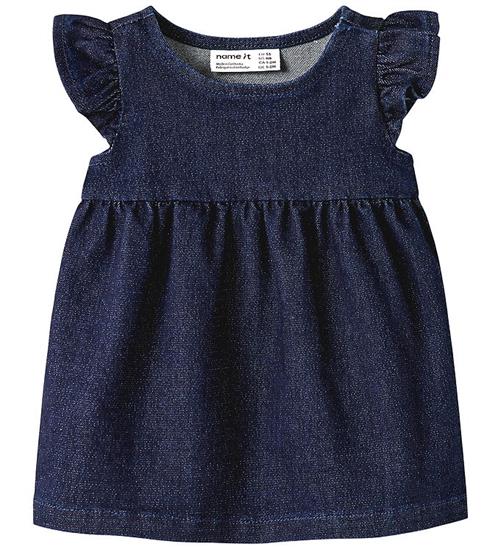 Name It kjole - NbfEmber - Glitter - Dark Blue Denim