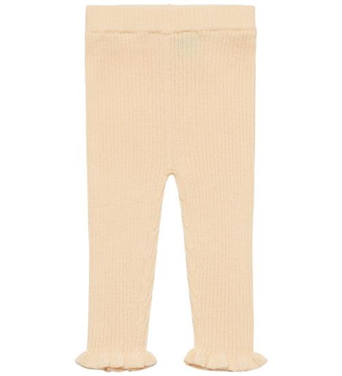 FUB Leggings - Rib - Strik - Uld - Creme