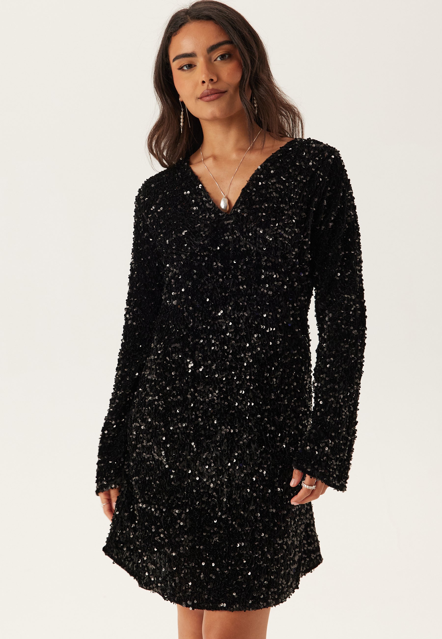 Pieces Pckam Ls V-neck New Dress Jrs