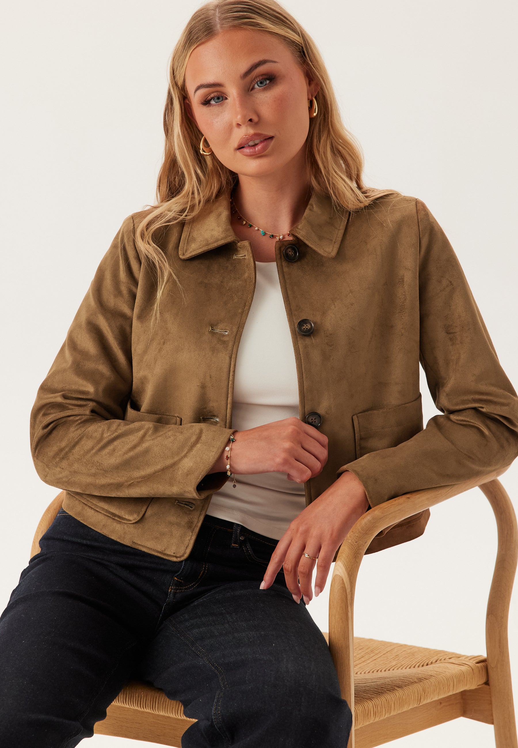 ONLY Onltulip Life Faux Suede Jacke