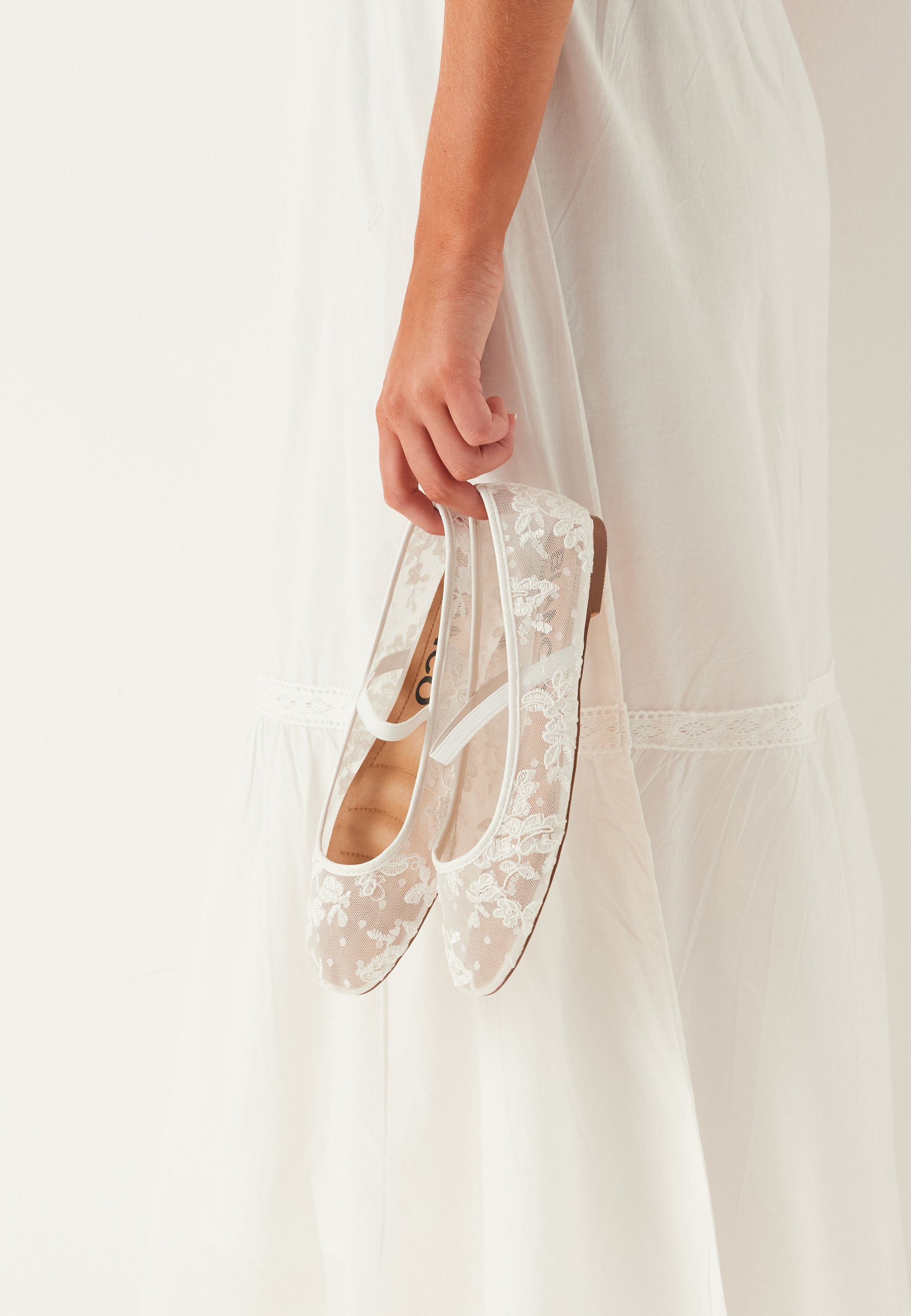 Bianco Bialilja Lace Ballerina