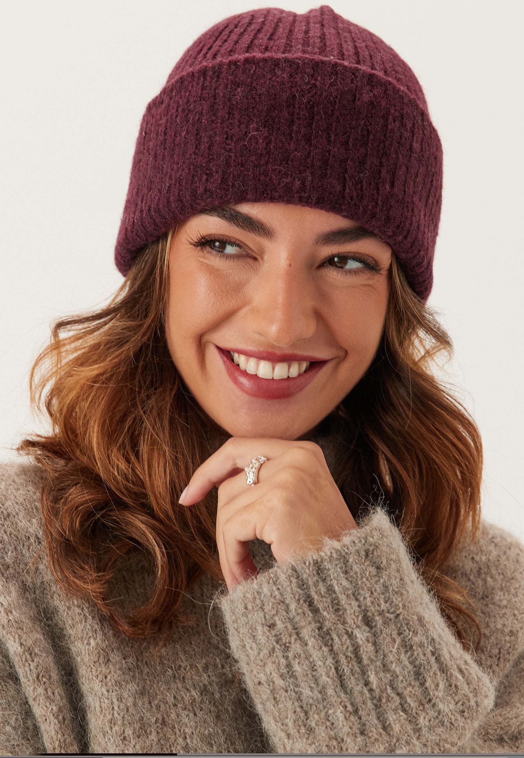 SELECTED Slflulu Wool Blend Knit Beanie