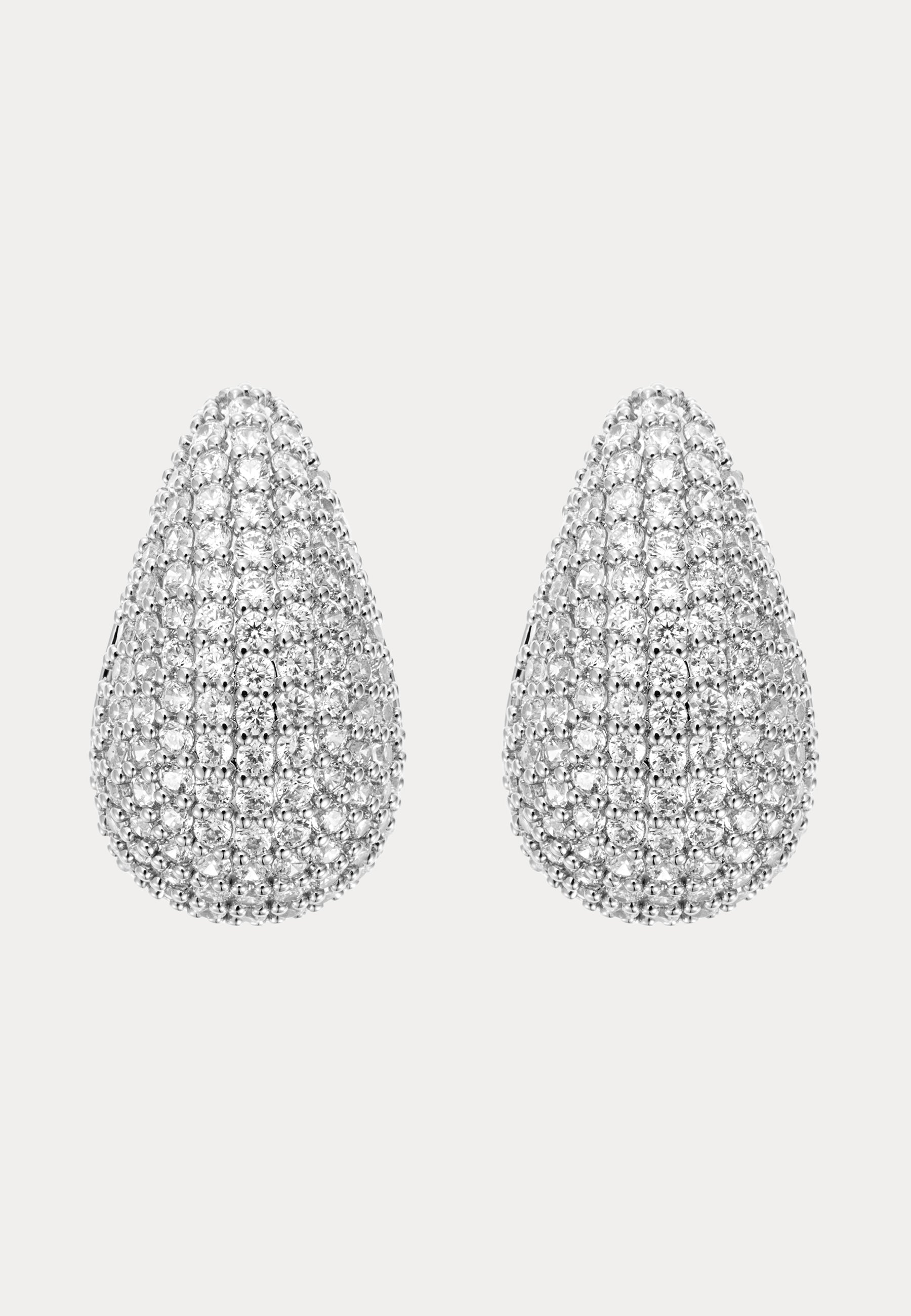 BY JOLIMA Corinne Crystal Earring Silver