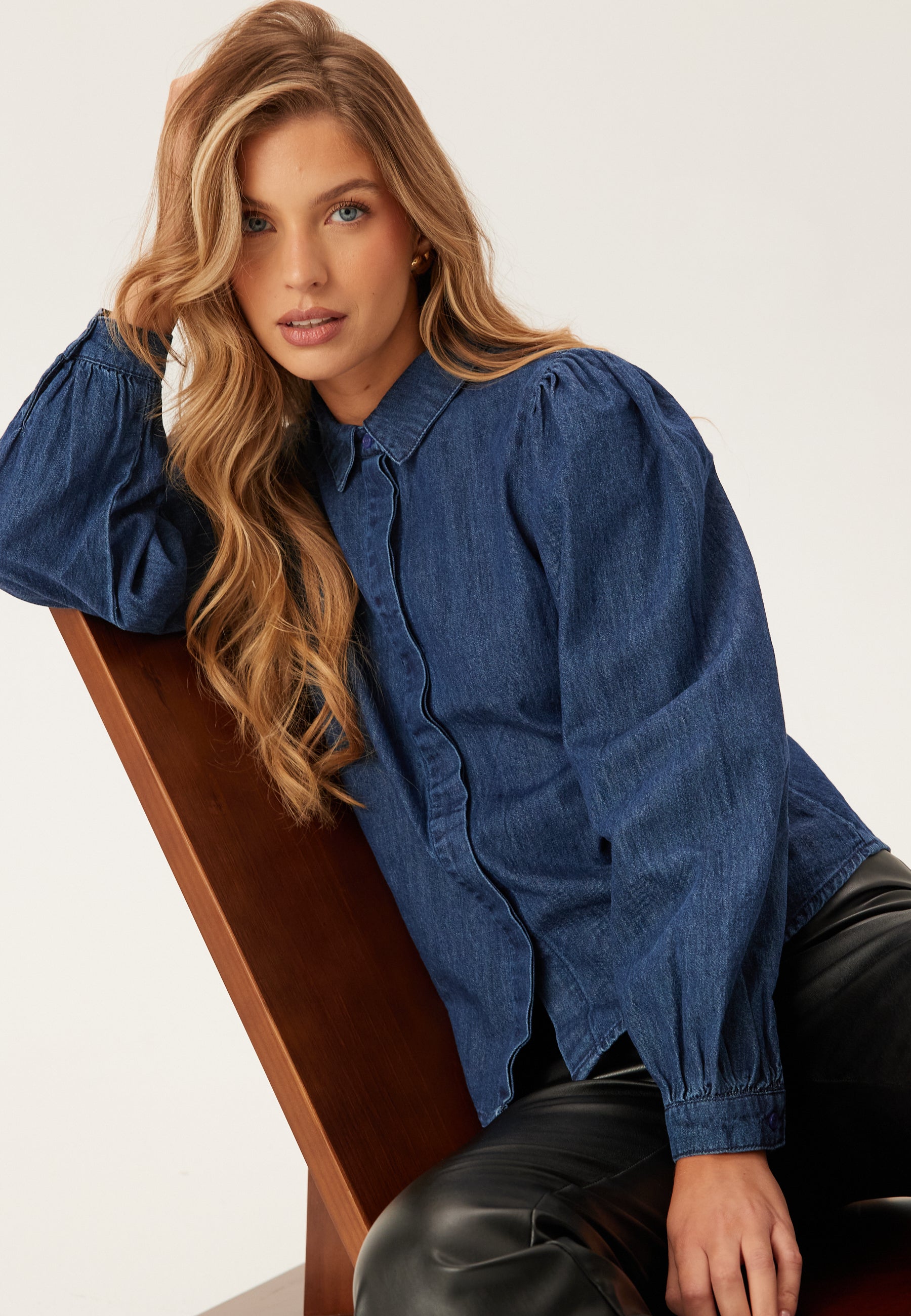 VERO MODA Vmnily Ls Dnm Shirt
