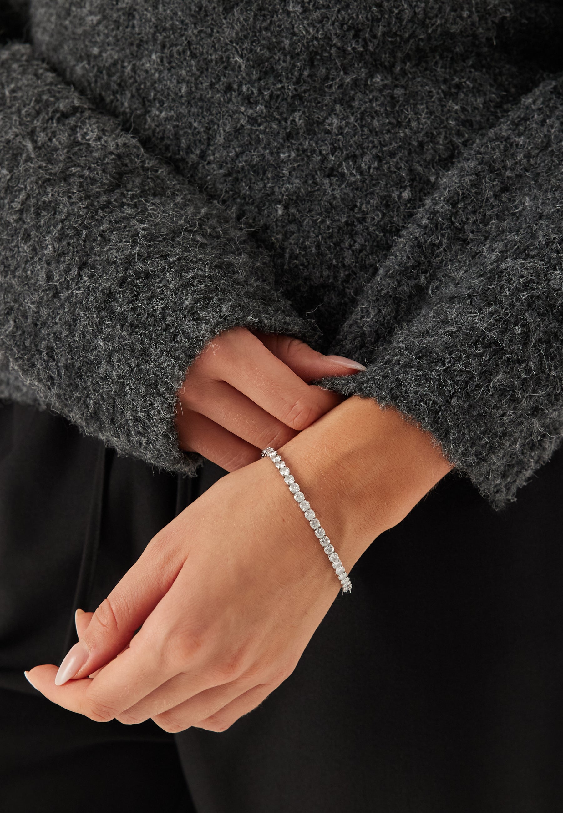 BY JOLIMA Elastic Tennis Bracelet Crystal