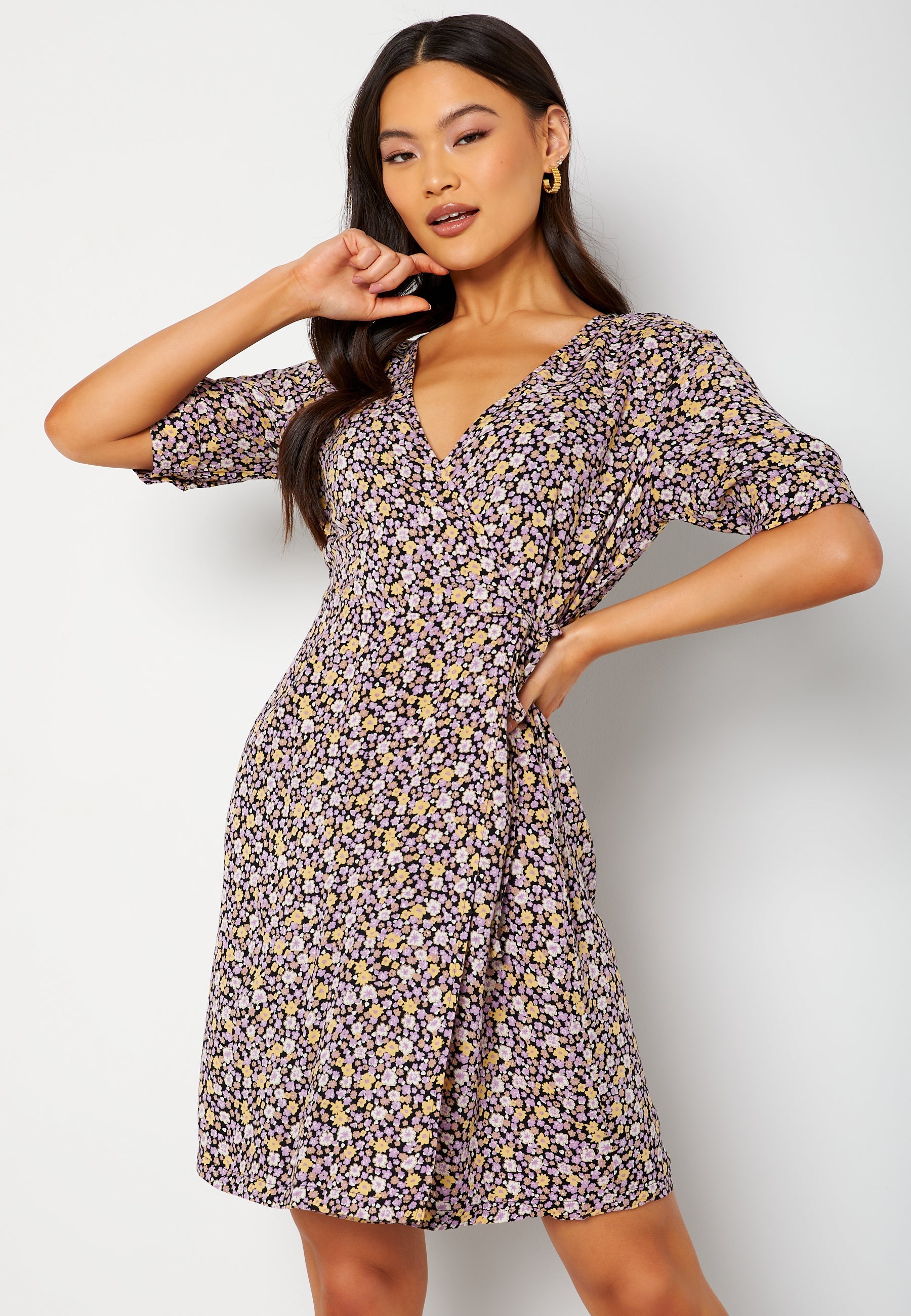 Pieces Kaitlyn 3/4 Wrap Dress