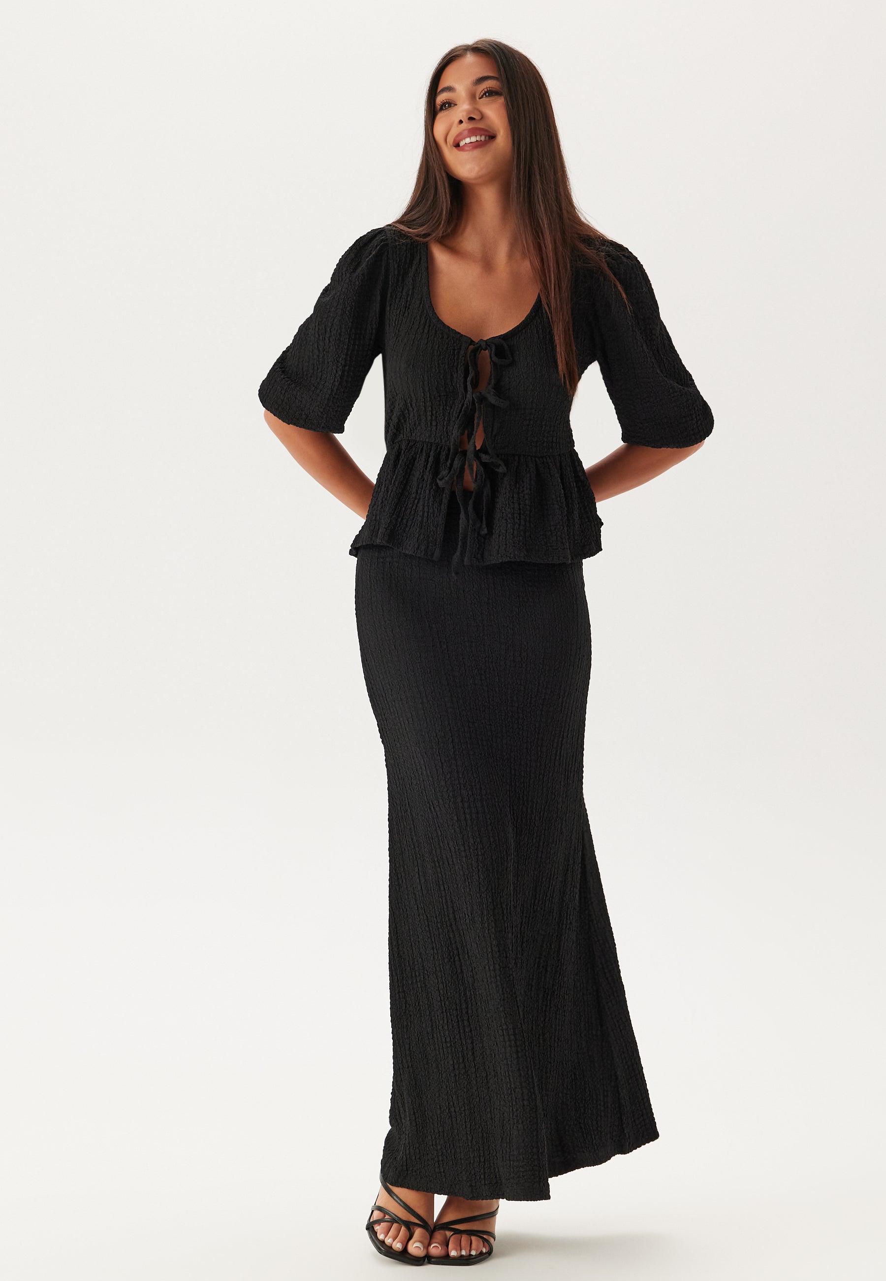 BUBBLEROOM Structure Maxi Skirt