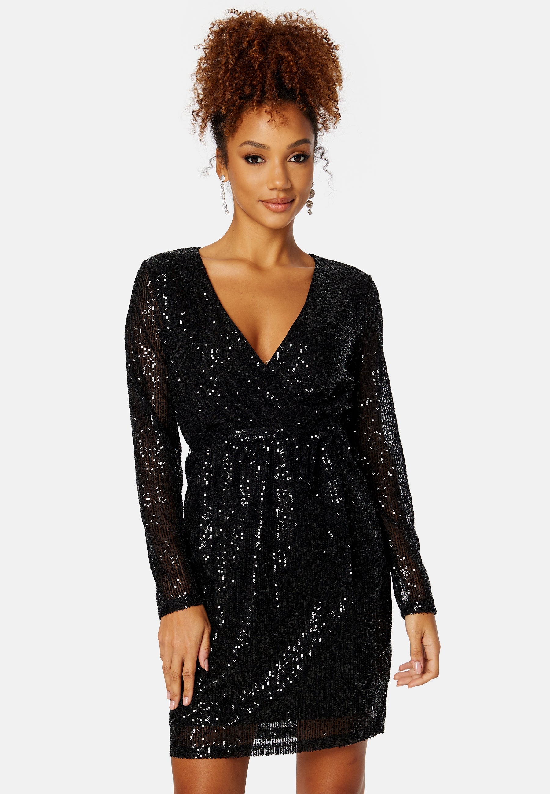 VILA Glitas L/S Wrap Dress