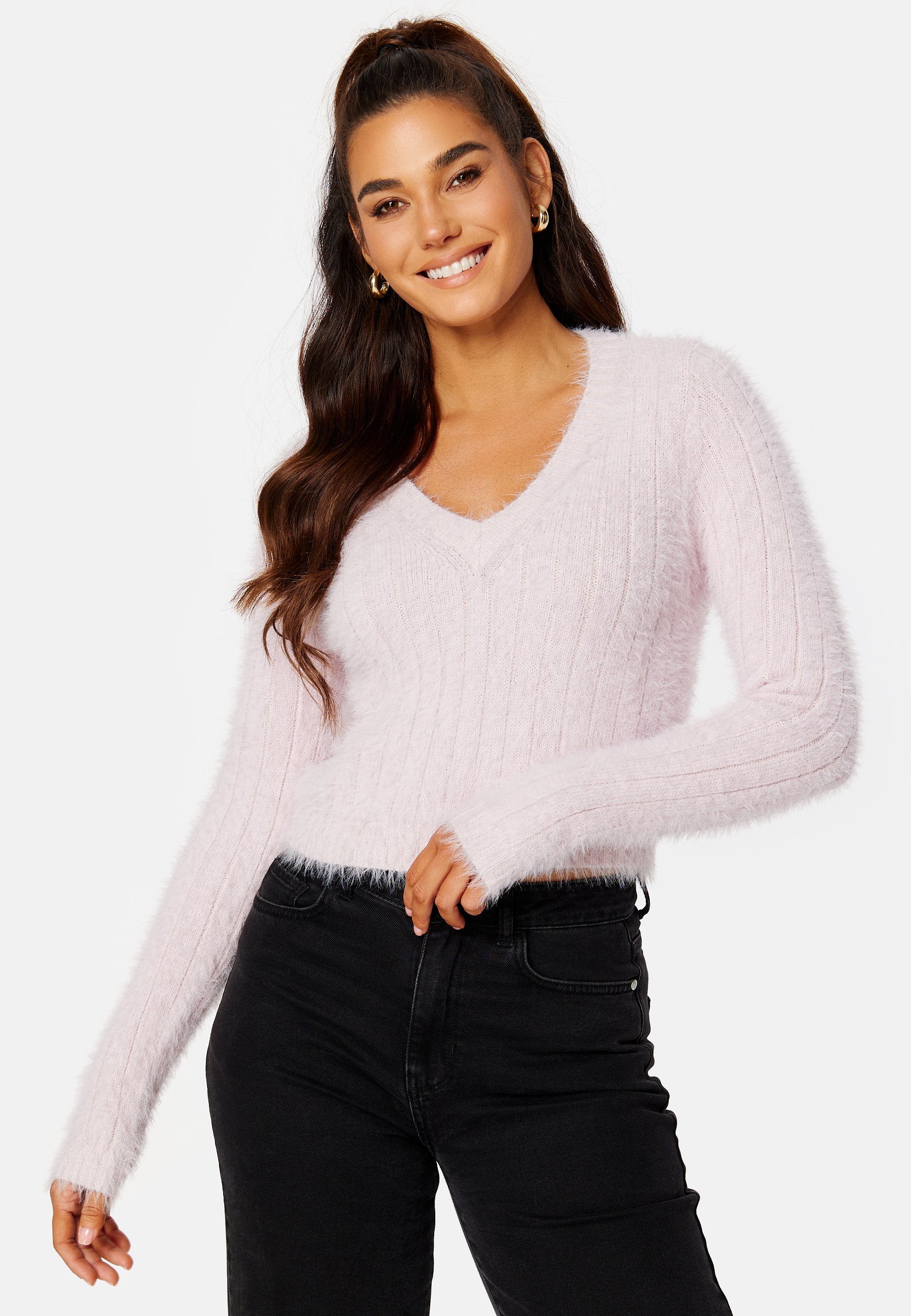VERO MODA Poilu LS V-Neck Blouse