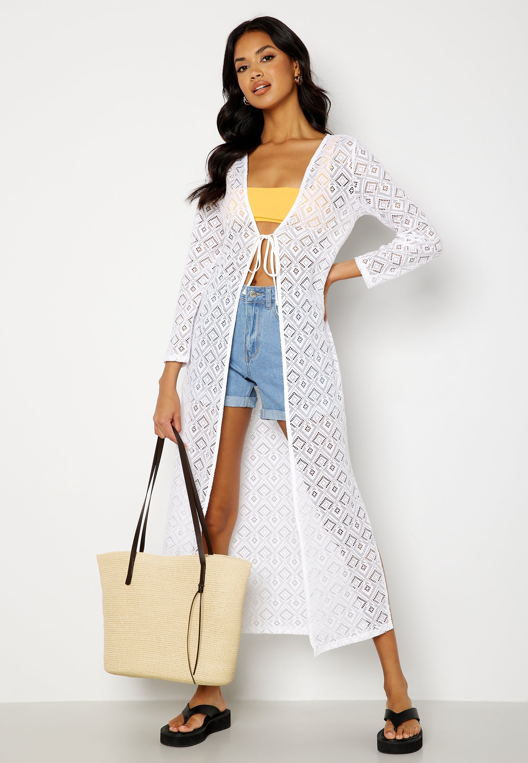 Pieces Vita 7/8 Lace Ankle Kimono