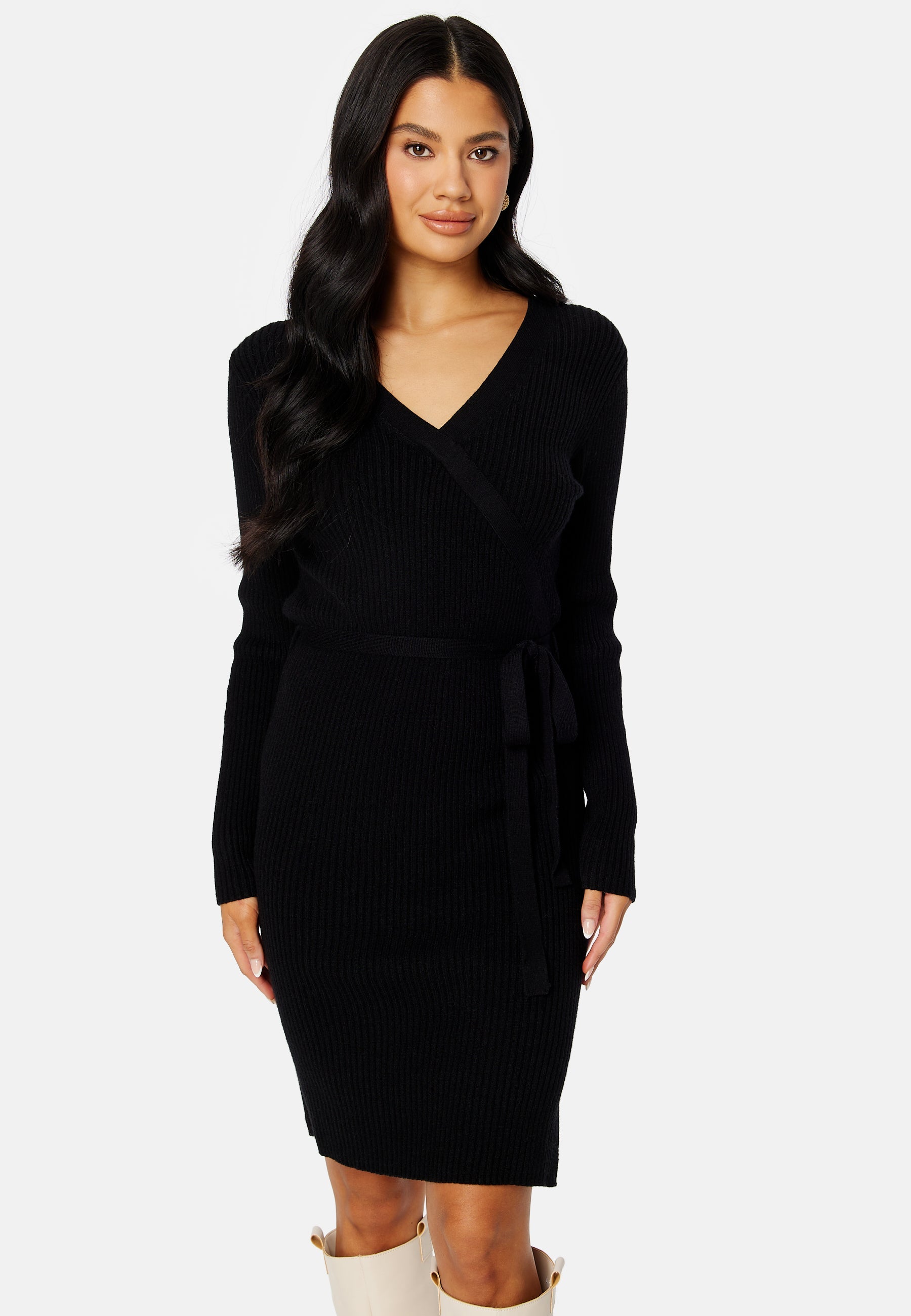 VILA Ril Wrap L/S Knit Dress