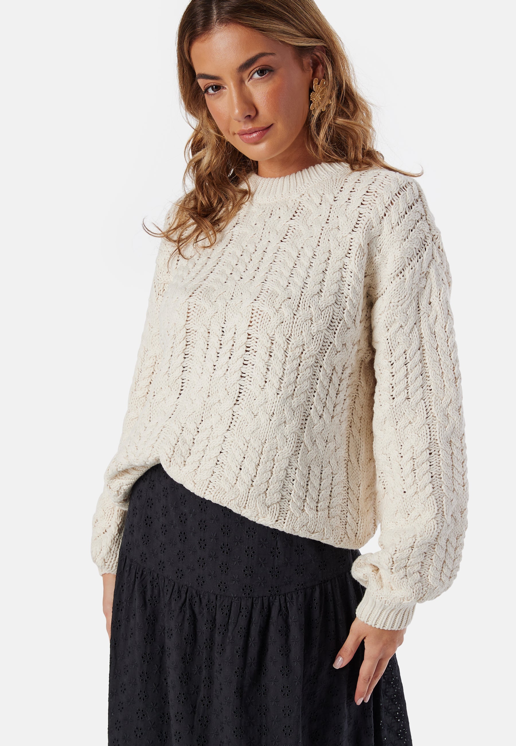 OBJECT Objdiddi Lo L/S Knit Pullover