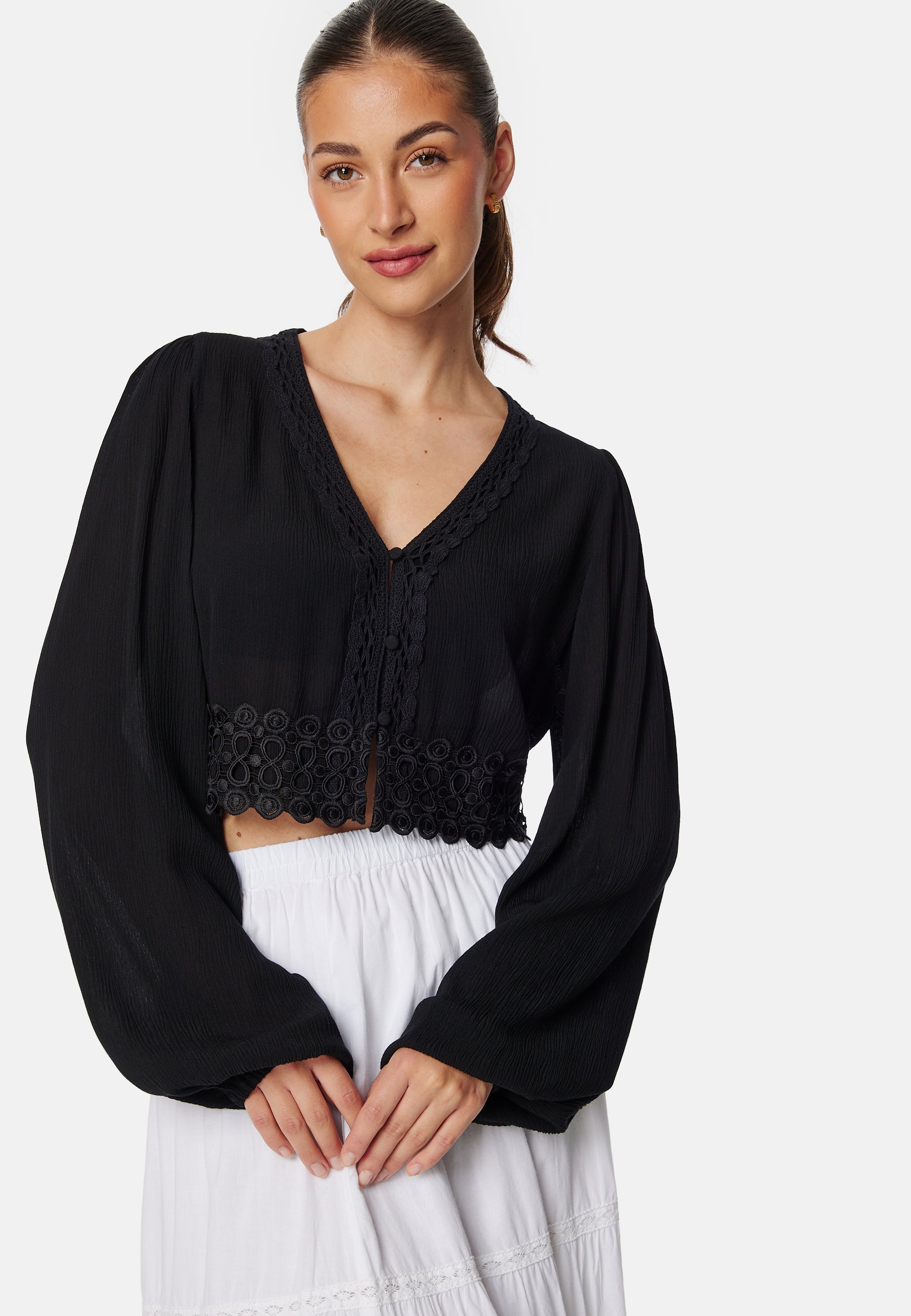 BUBBLEROOM Viscose Crepe Blouse