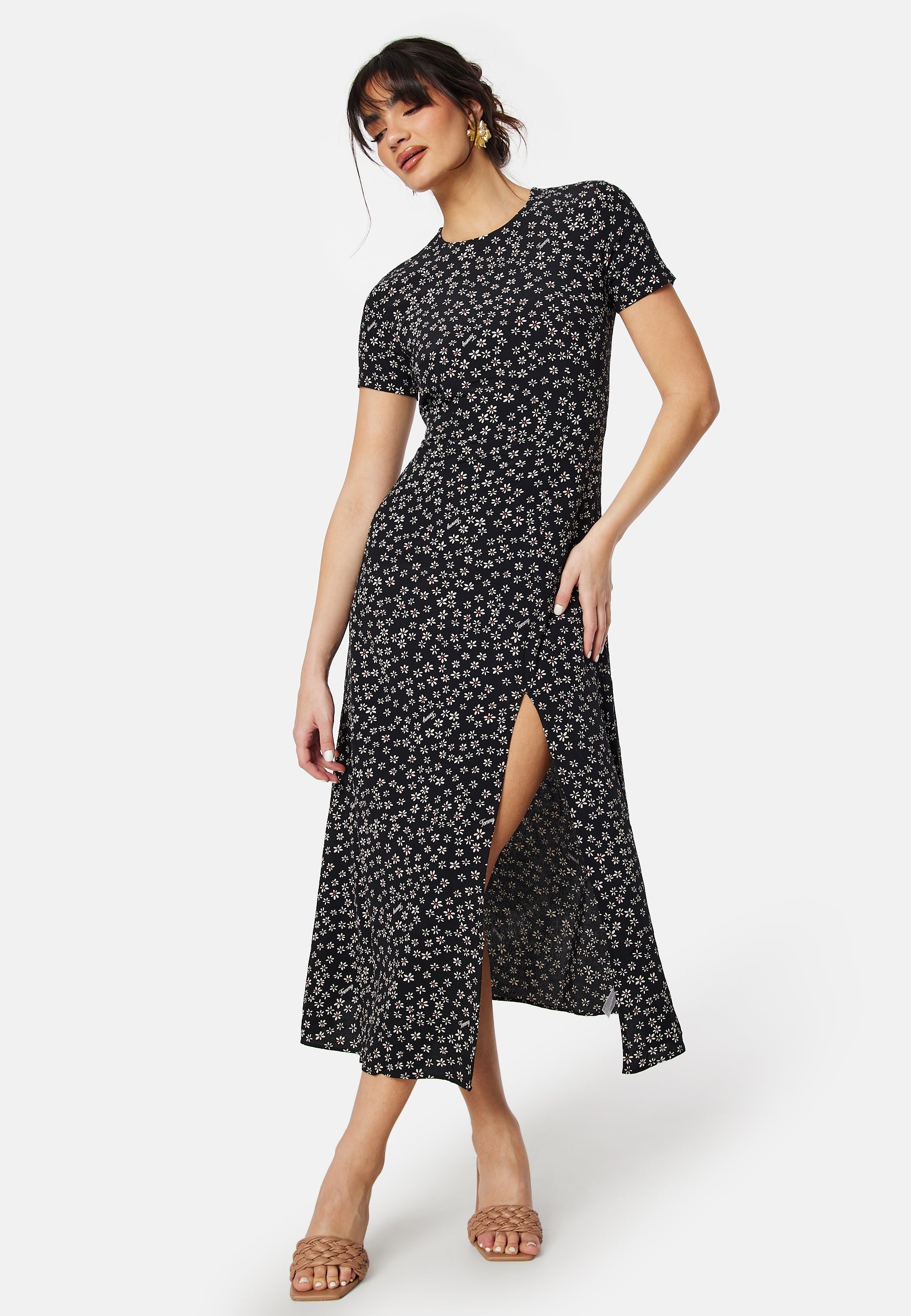 TOMMY JEANS Disty Midi Slit Dress