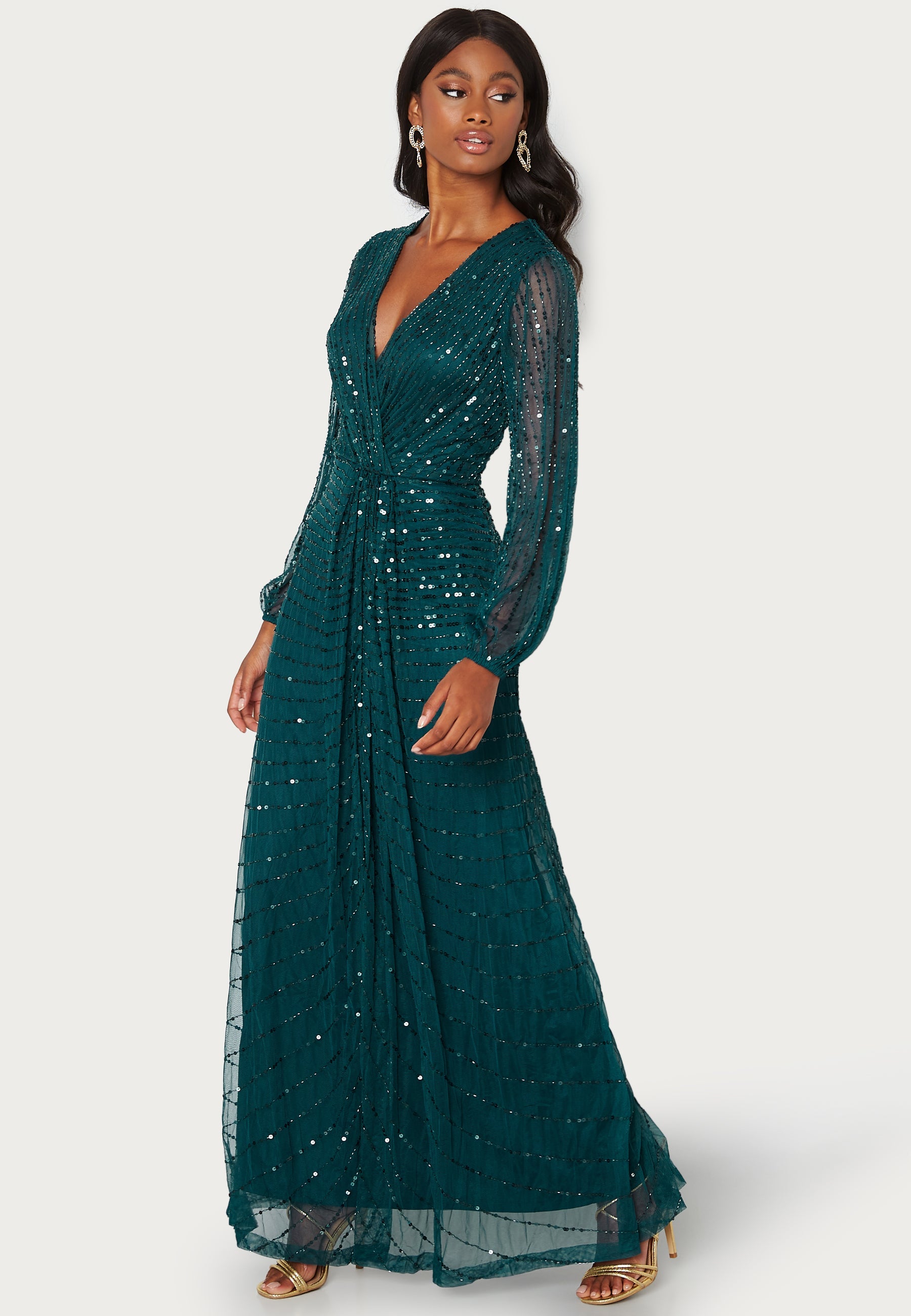 AngelEye Long Sleeve Sequin Dress