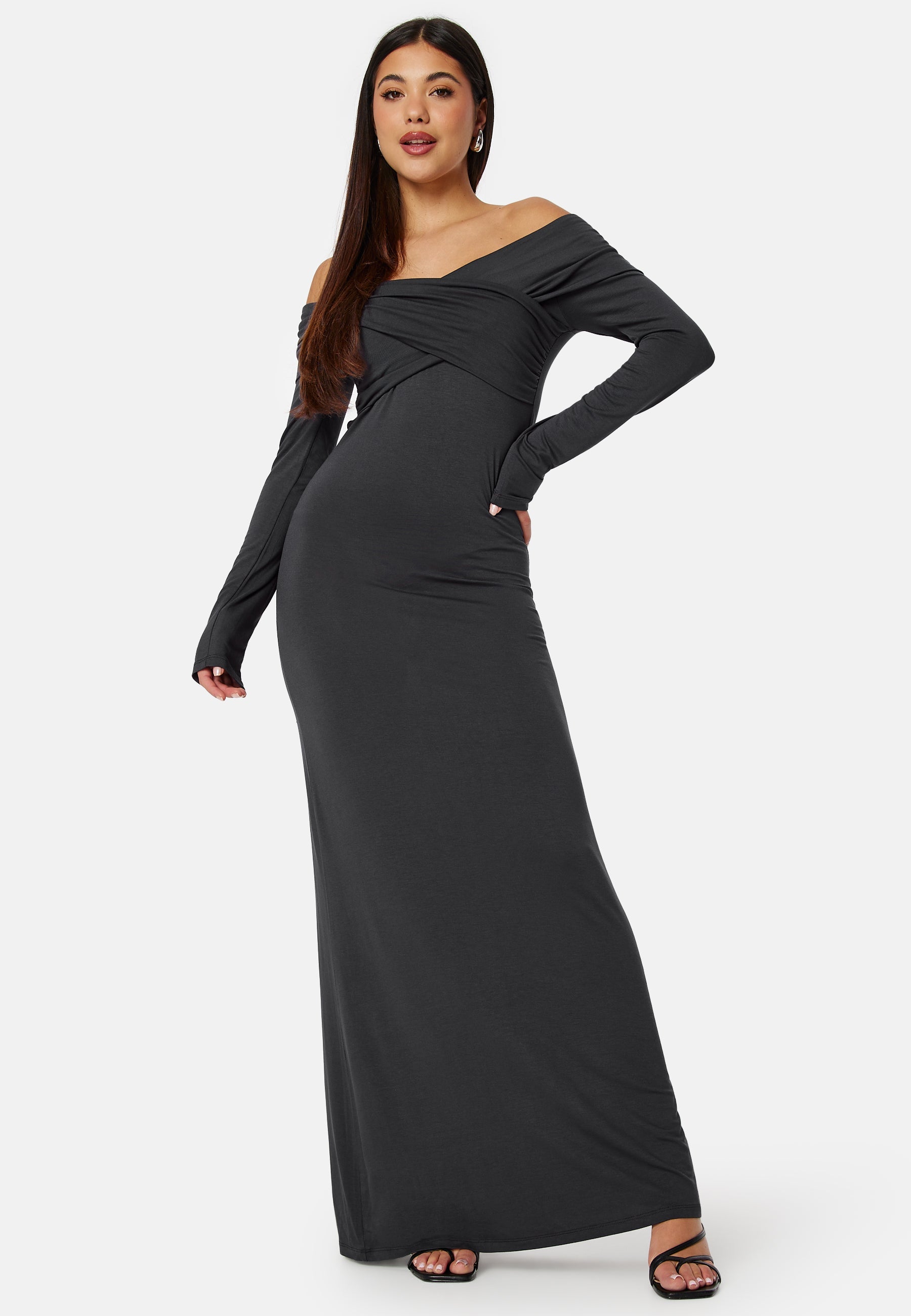 BUBBLEROOM Off Shoulder Maxi Dress