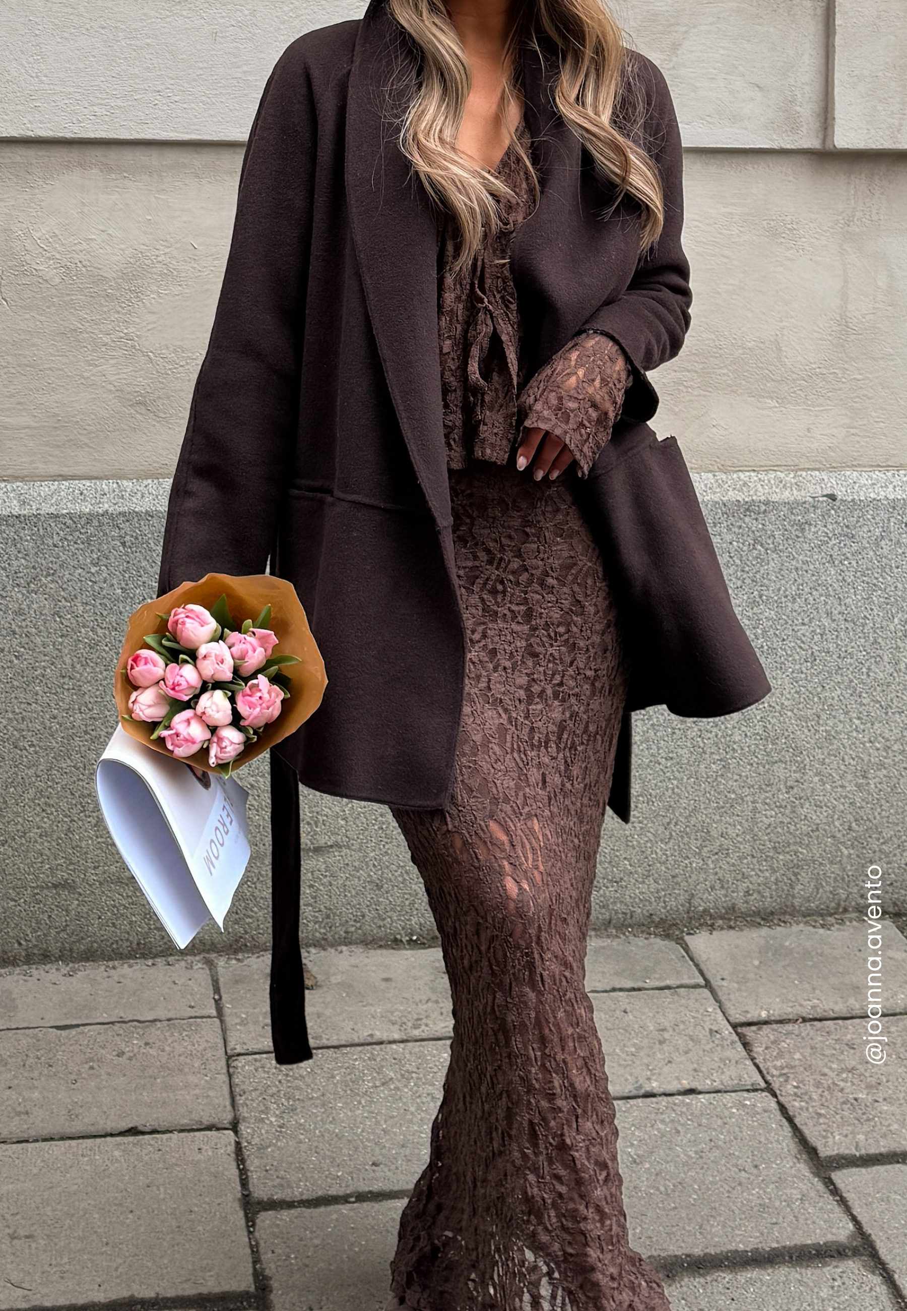 BUBBLEROOM Belted Wool Coat