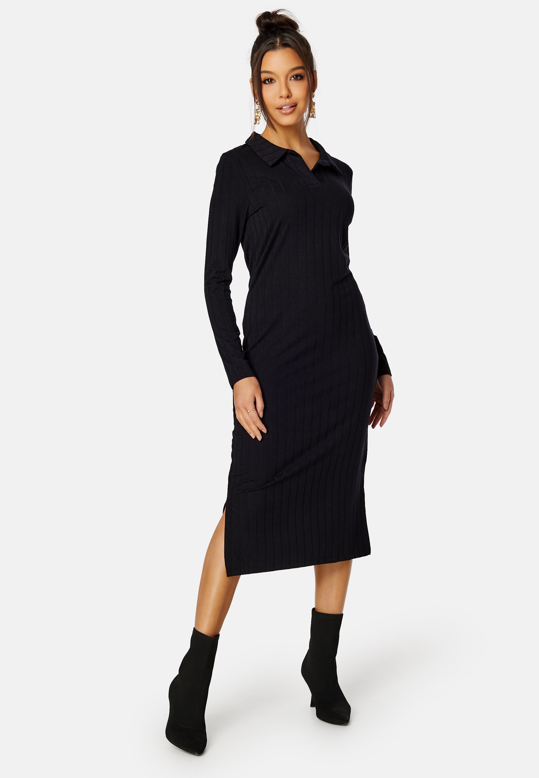 Pieces Femke LS Midi Dress