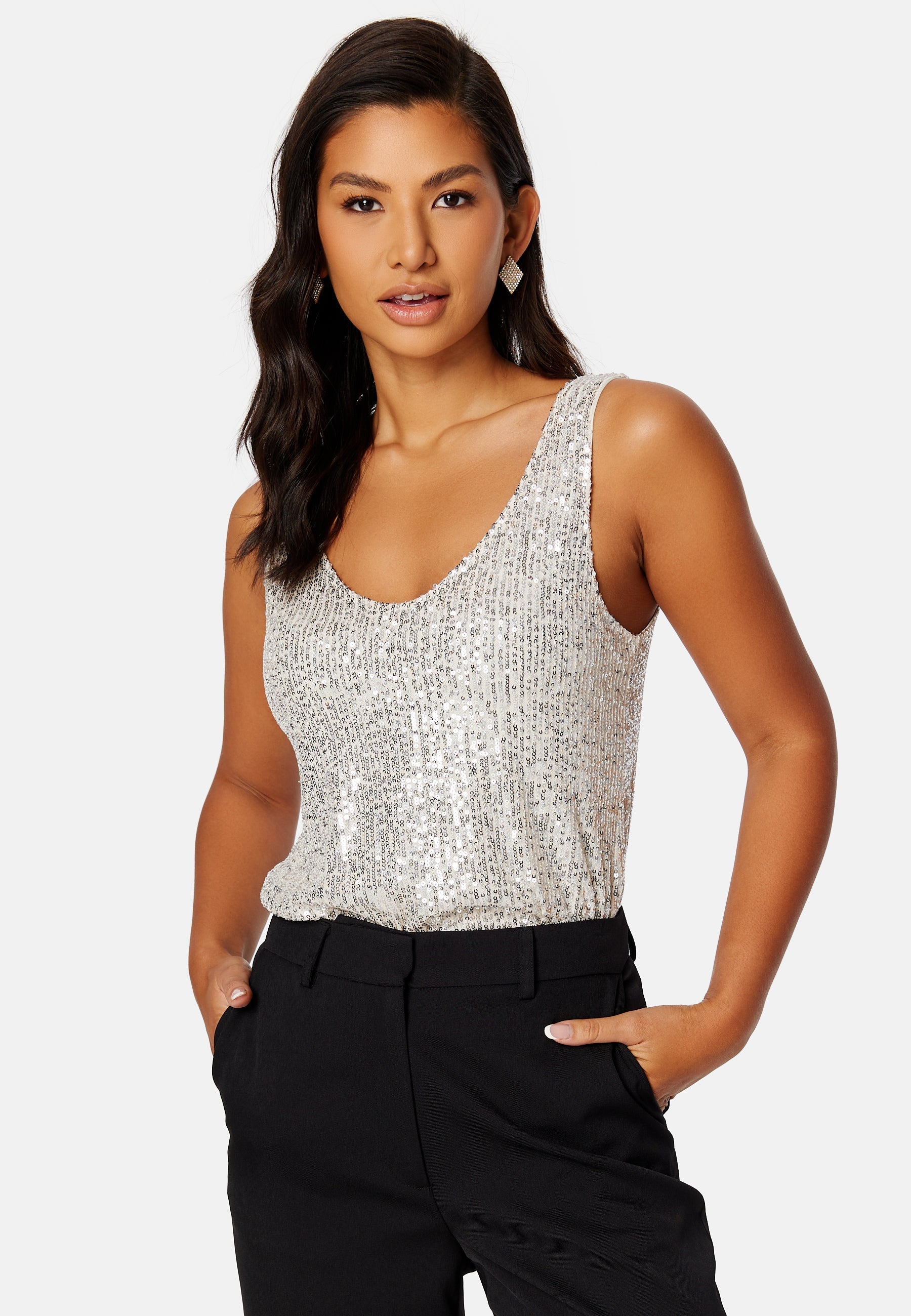 ONLY Lana S/L Sequins top