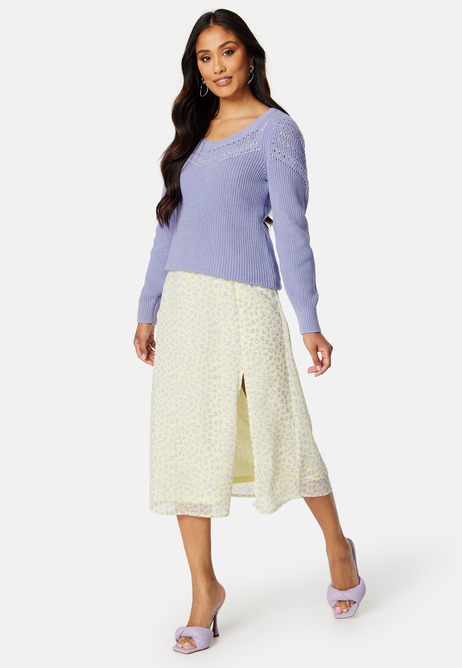 VILA Emmy Sweetheart L/S Knit Top
