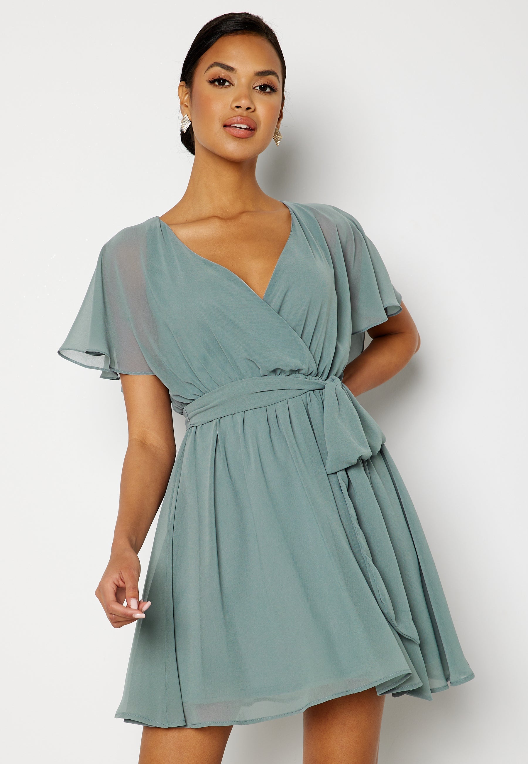 Goddiva Flutter Skater Dress