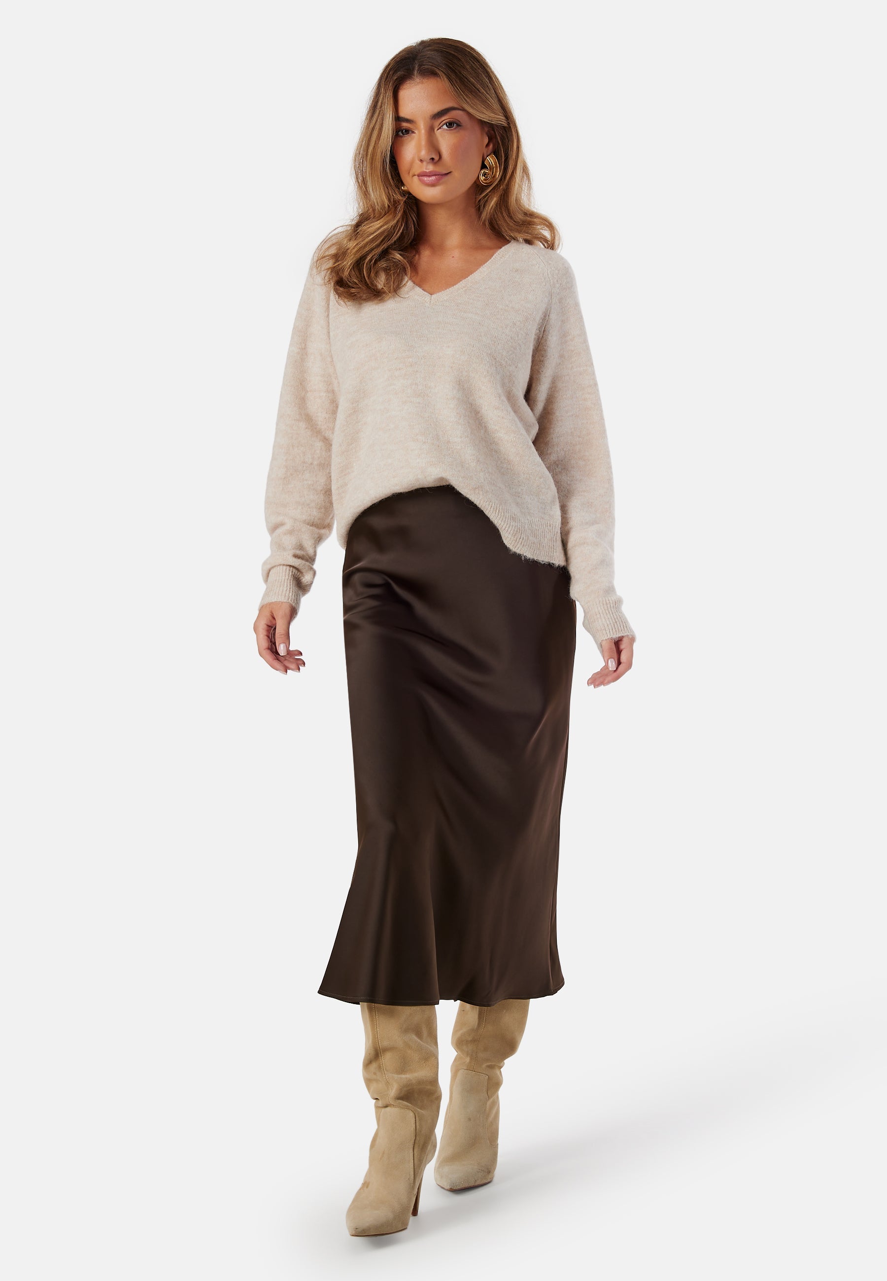 SELECTED Lena High Waist Midi Skirt