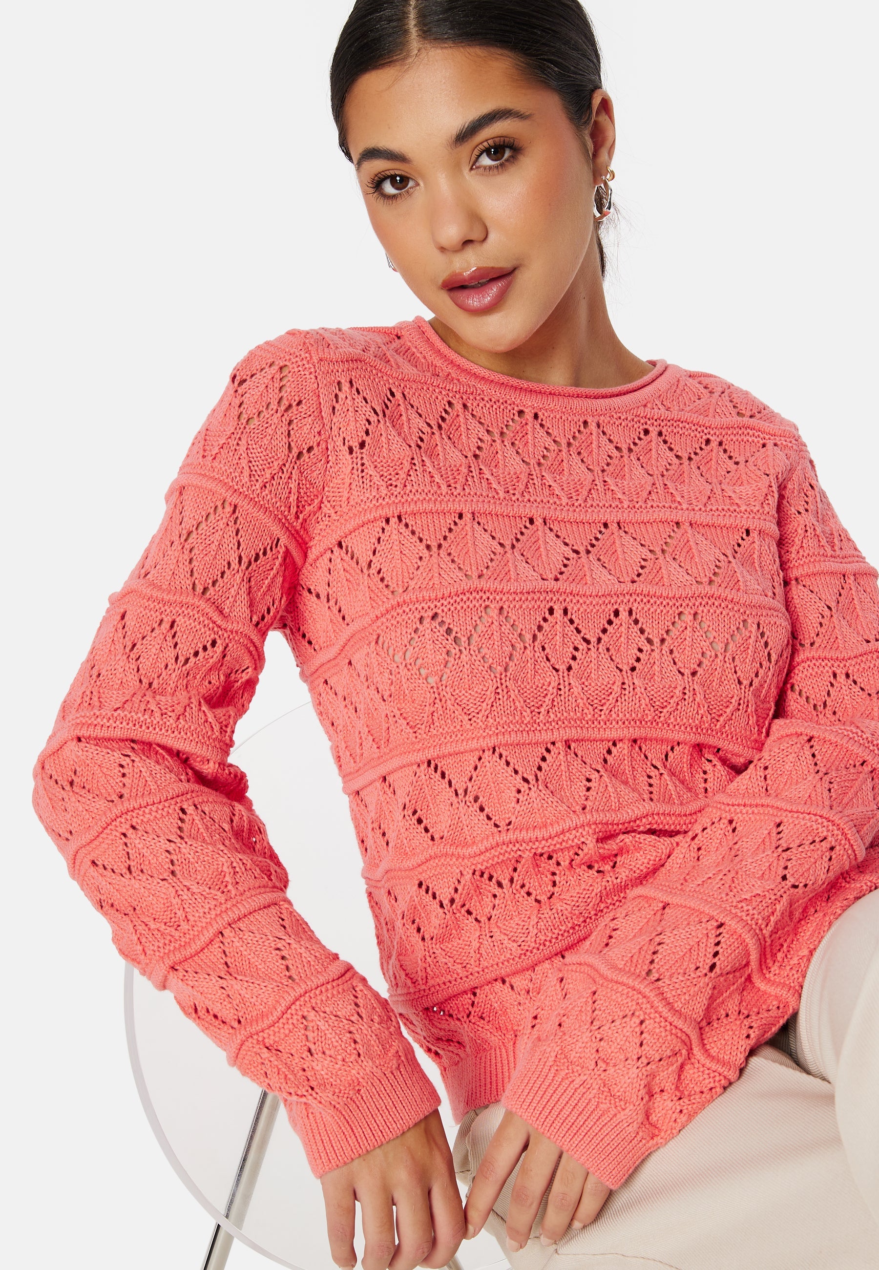 Object Collectors Item Liva L/S O-Neck Knit Pullover