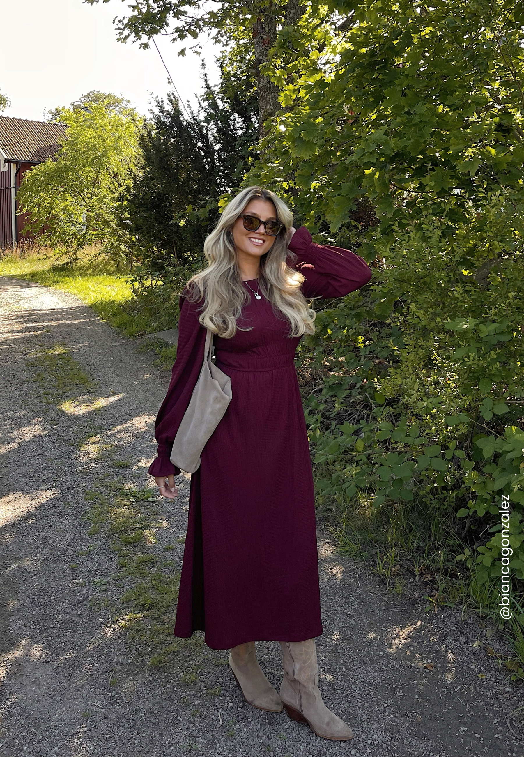 Happy Holly Long Sleeve Smock Dress