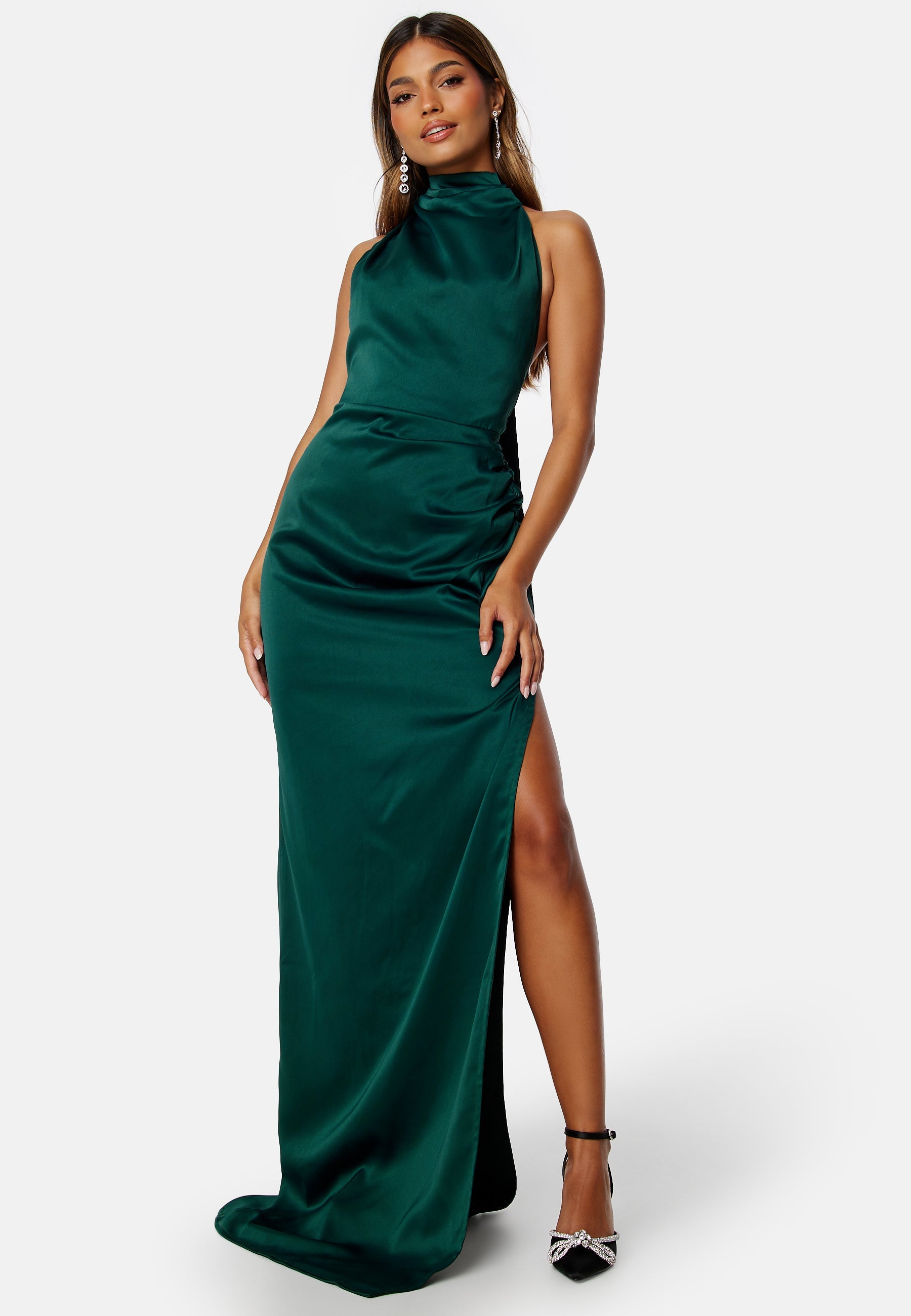 Elle Zeitoune Arthur Satin High Neck Dress