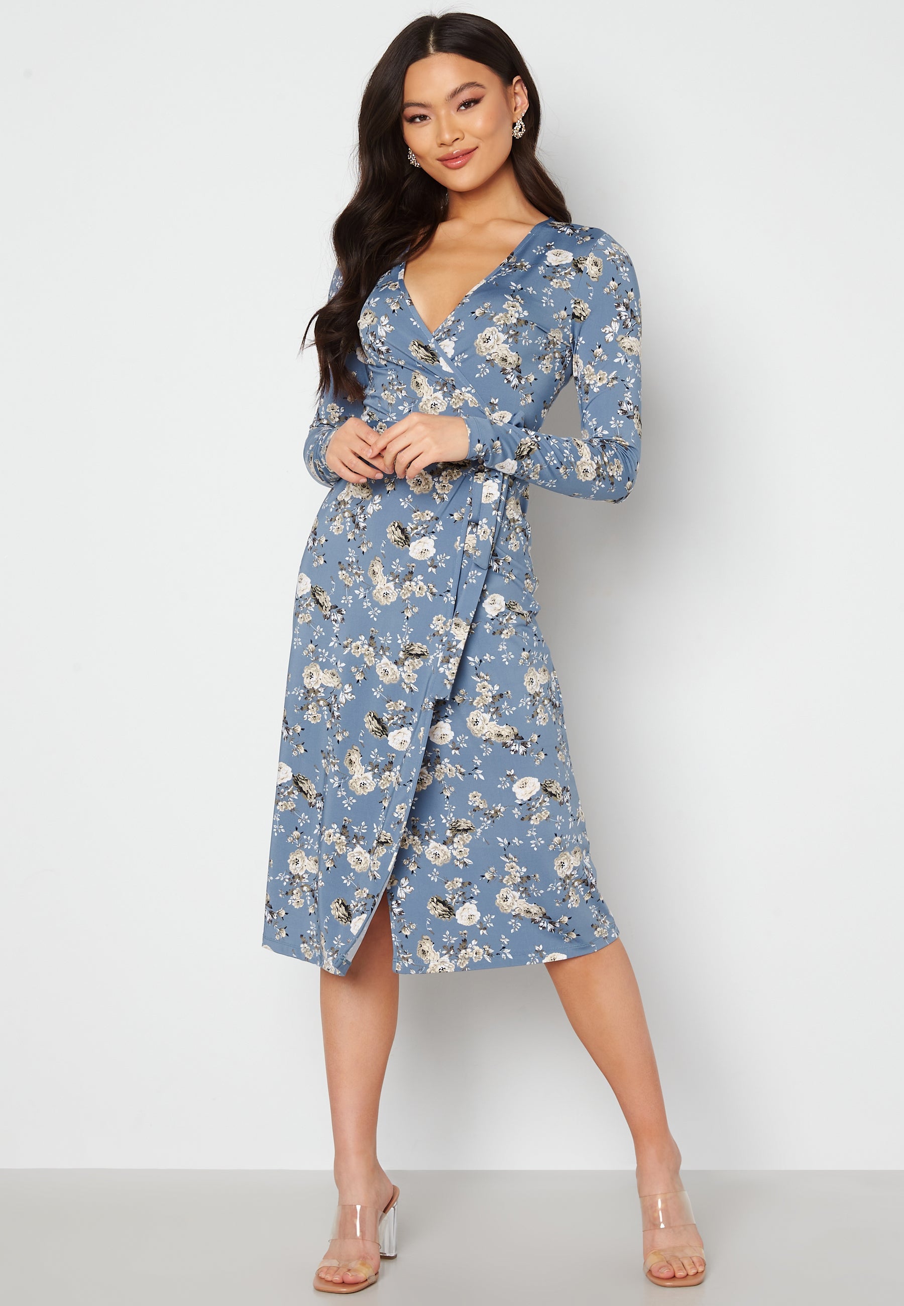 BUBBLEROOM Wrap Midi Dress