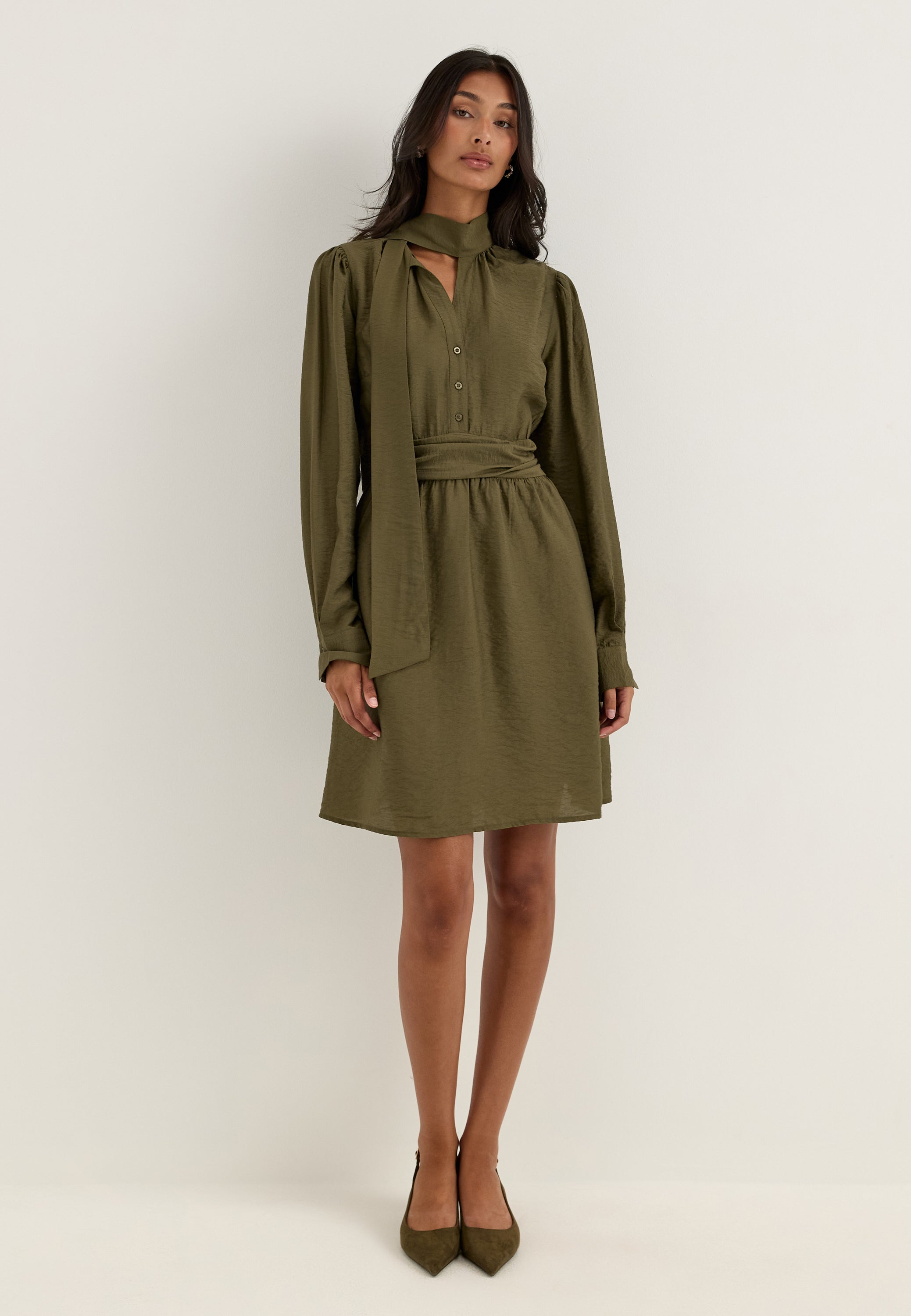BUBBLEROOM Tie Detail Dress