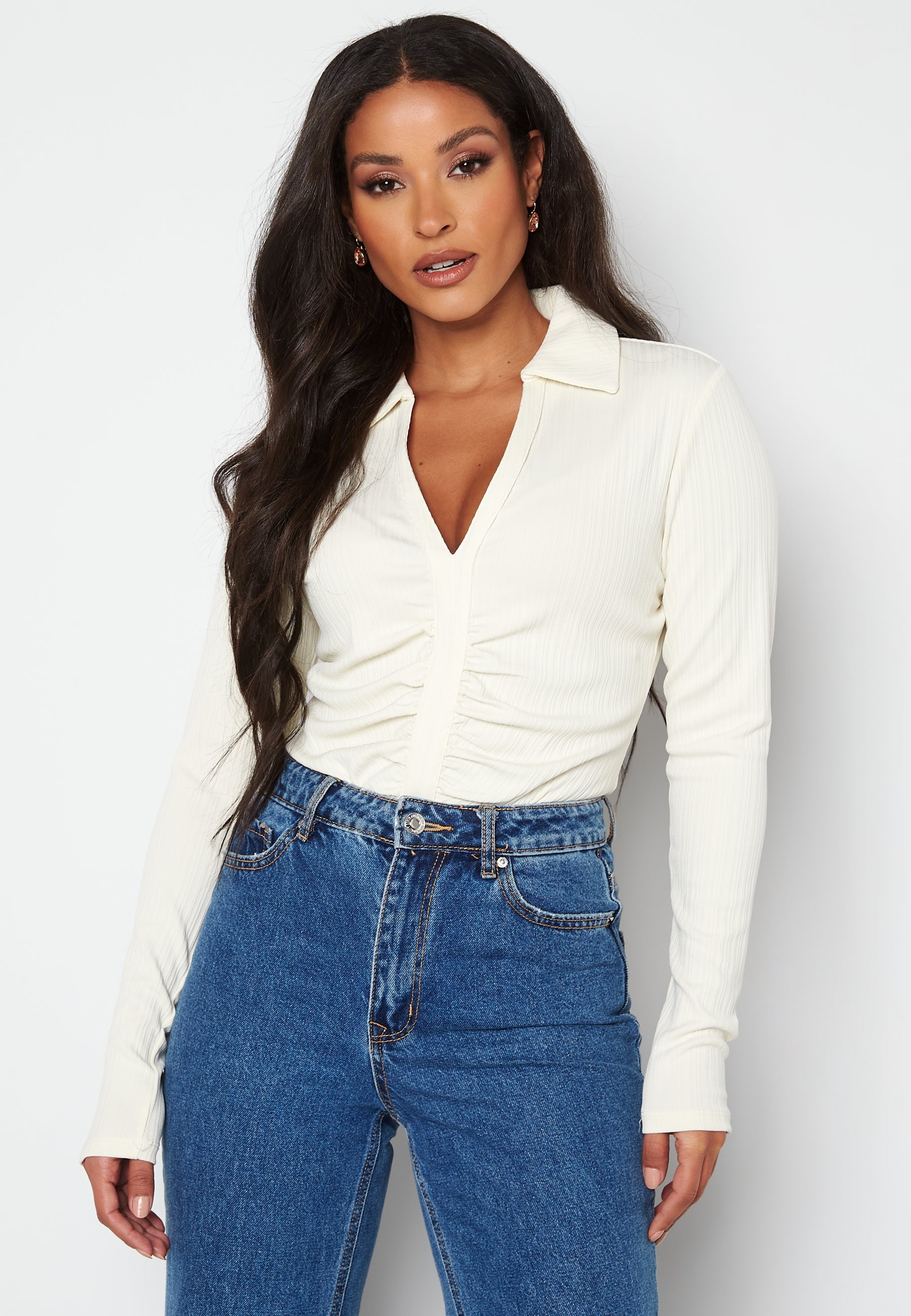 VILA Miano L/S Polo Top
