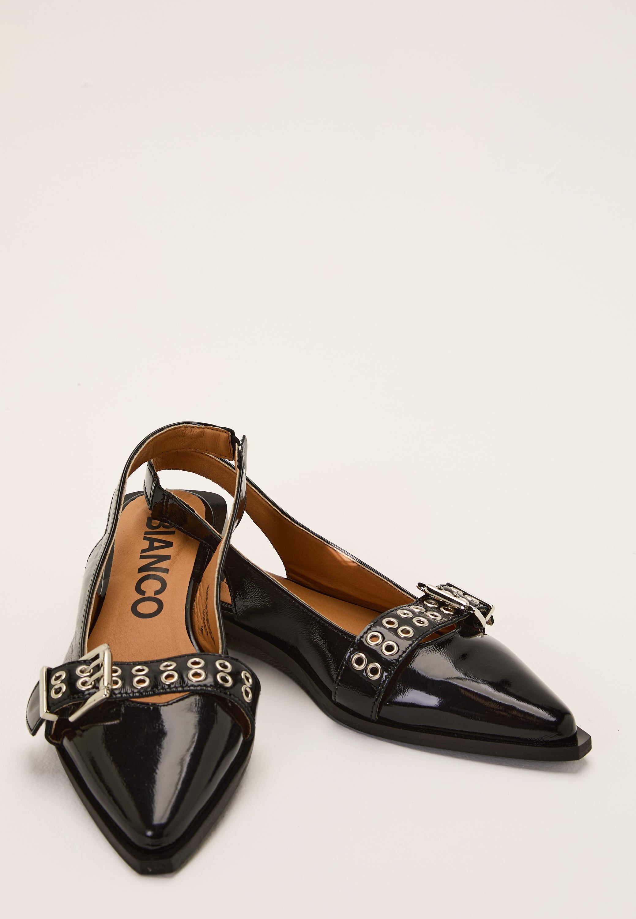 Bianco Biavictoria Slingback Buckle Leather